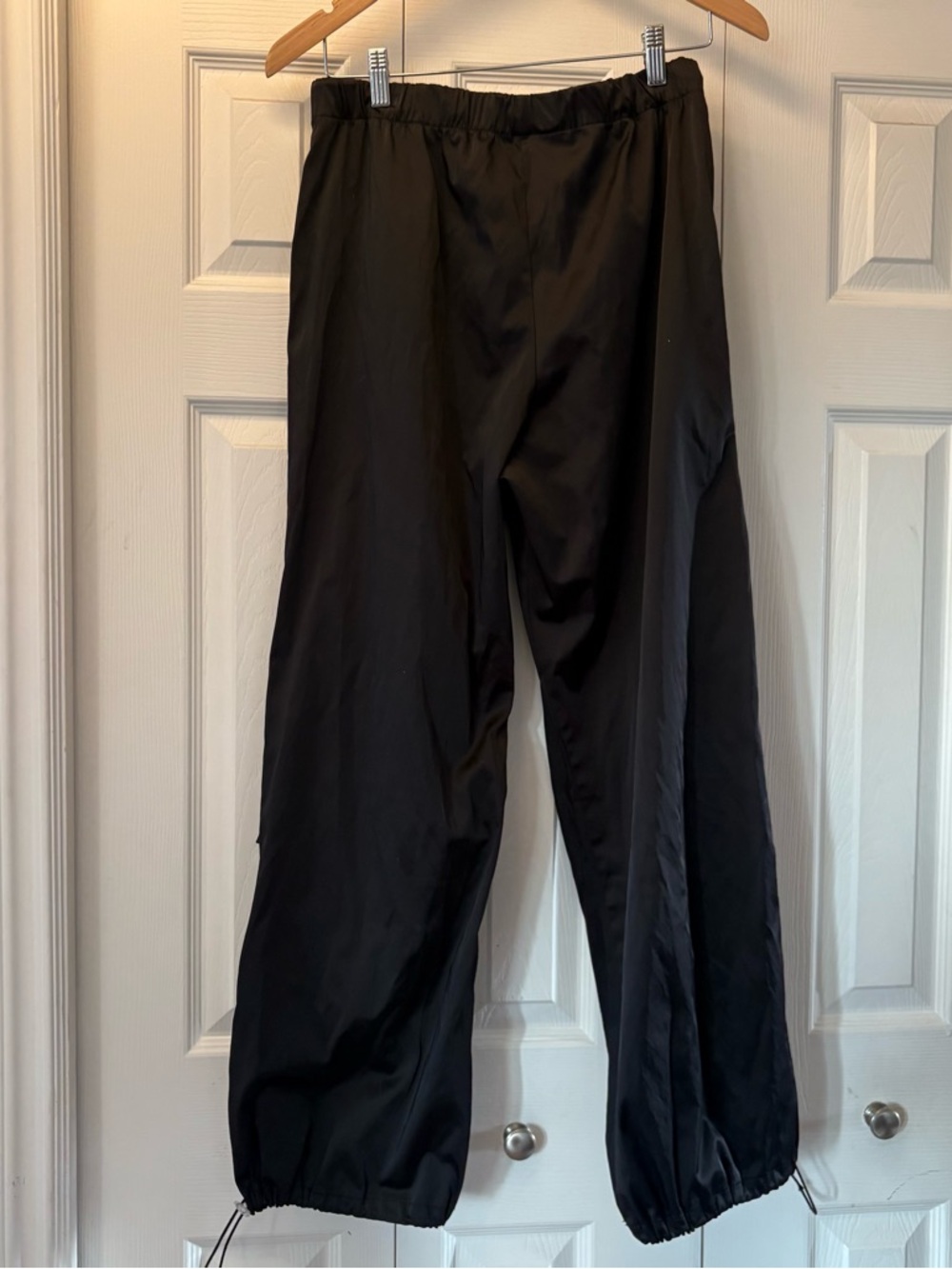 ZARA‎ Black Utility Cargo Pants Elastic Waist Techwear Size S - Picture 7 of 7
